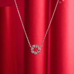 Silver Multi Heart Chain Pentand
