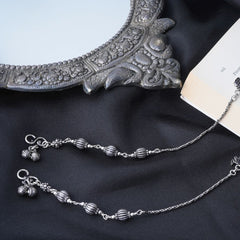 Silver Triple Floral Anklet