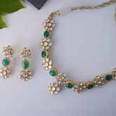 Amira Sterling Silver Polki Necklace