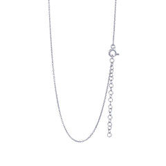 Silver 4 Petal Blue Stone Evil Eye Chain Pendant