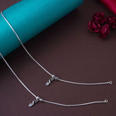 Silver Peacock Anklet