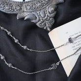 Silver Triple Floral Anklet