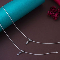 Silver Peacock Anklet