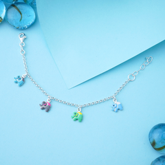 Silver Tiny Elephants Bracelet