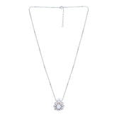Silver Flower Chain Pendant