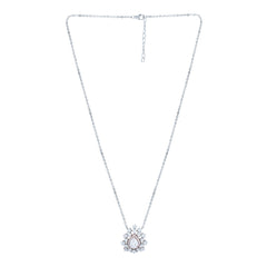 Silver Flower Chain Pendant