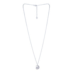 Silver Half Moon Chai Pendant