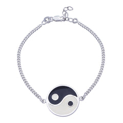 Silver yin yang bracelet
