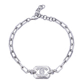 Silver Chanel Design Bracelet