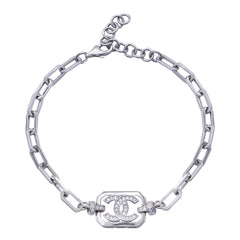 Silver Chanel Design Bracelet
