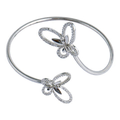 Silver Flying Butterfly Bracelet