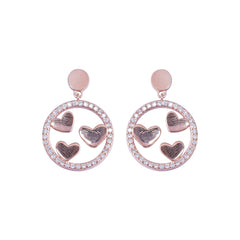 Silver Phoebe heart earrings