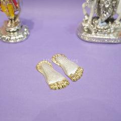 silver plated charan paduka
