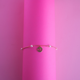 Silver Tree of Life Pearl Bracelet