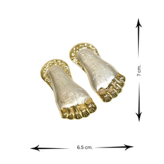 silver plated charan paduka