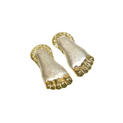 silver plated charan paduka