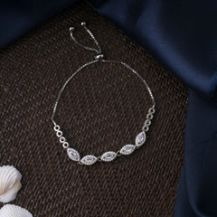 Silver marquise bracelet