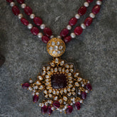 Zafira Silver Polki Necklace