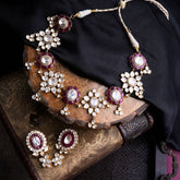 Ameerah Silver Polki Necklace