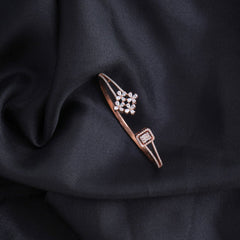 Silver floral bracelet