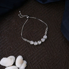 Silver Heart Design Bracelet