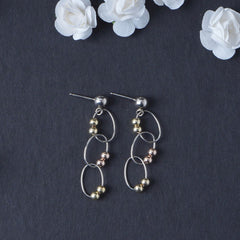 Silver Triple Hoop Earring