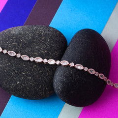 Silver Bracket Tenis Bracelet