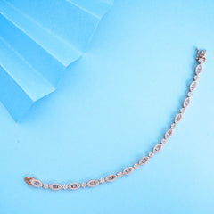 Silver Bracket Tenis Bracelet