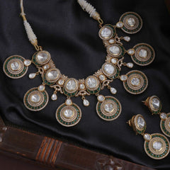 Taraash Silver Polki Necklace