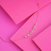 Silver Triple Zircon Bracelet