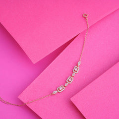 Silver Triple Zircon Bracelet