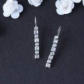 Silver Long Bead Earring