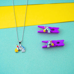 Multi Clour Kids Pendant Set