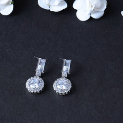 Silver Flat Hola Earring