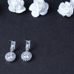 Silver Flat Hola Earring