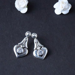 Silver heart Earring