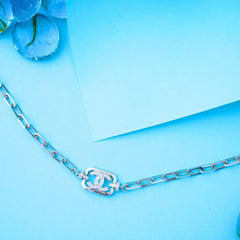 Silver Chanel Design Bracelet