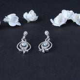 Silver Two Layer Leaf Earring