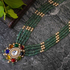 Selene Silver Polki Necklace