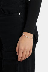 Single Line Silver Bracelet