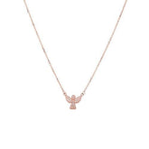 Rose Gold Toned Silver Angel Pendant - silvermark