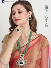 Maira Sterling Silver Polki Necklace