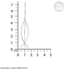 Silver Wired Dangle Hoop Earrings - silvermark