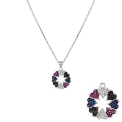 Eight Hearts Blossom Necklace - silvermark