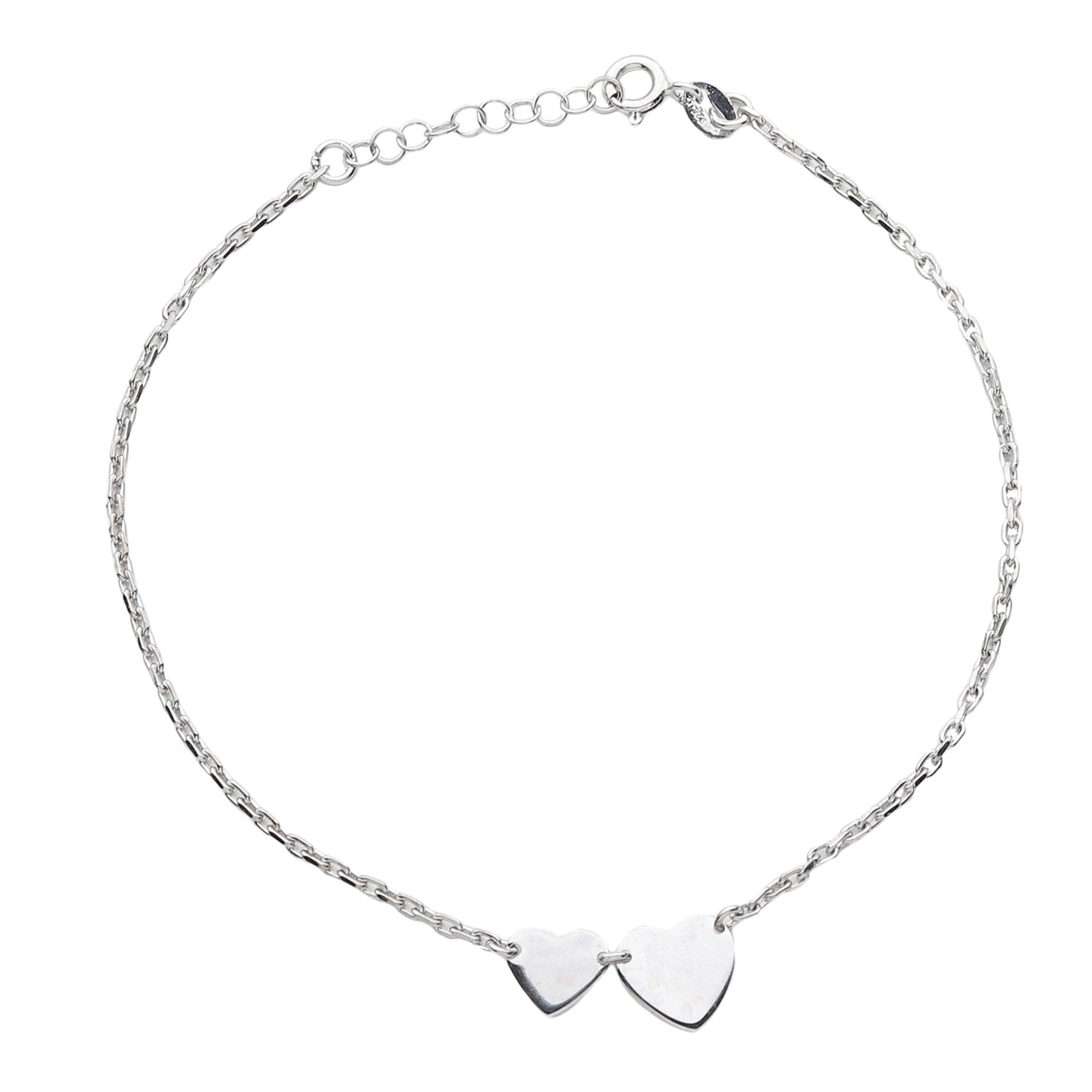 You & Me, Connecting The Hearts Anklet - silvermark