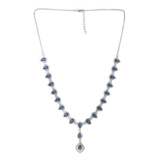 Swarvoski Blue Stone Necklace - silvermark