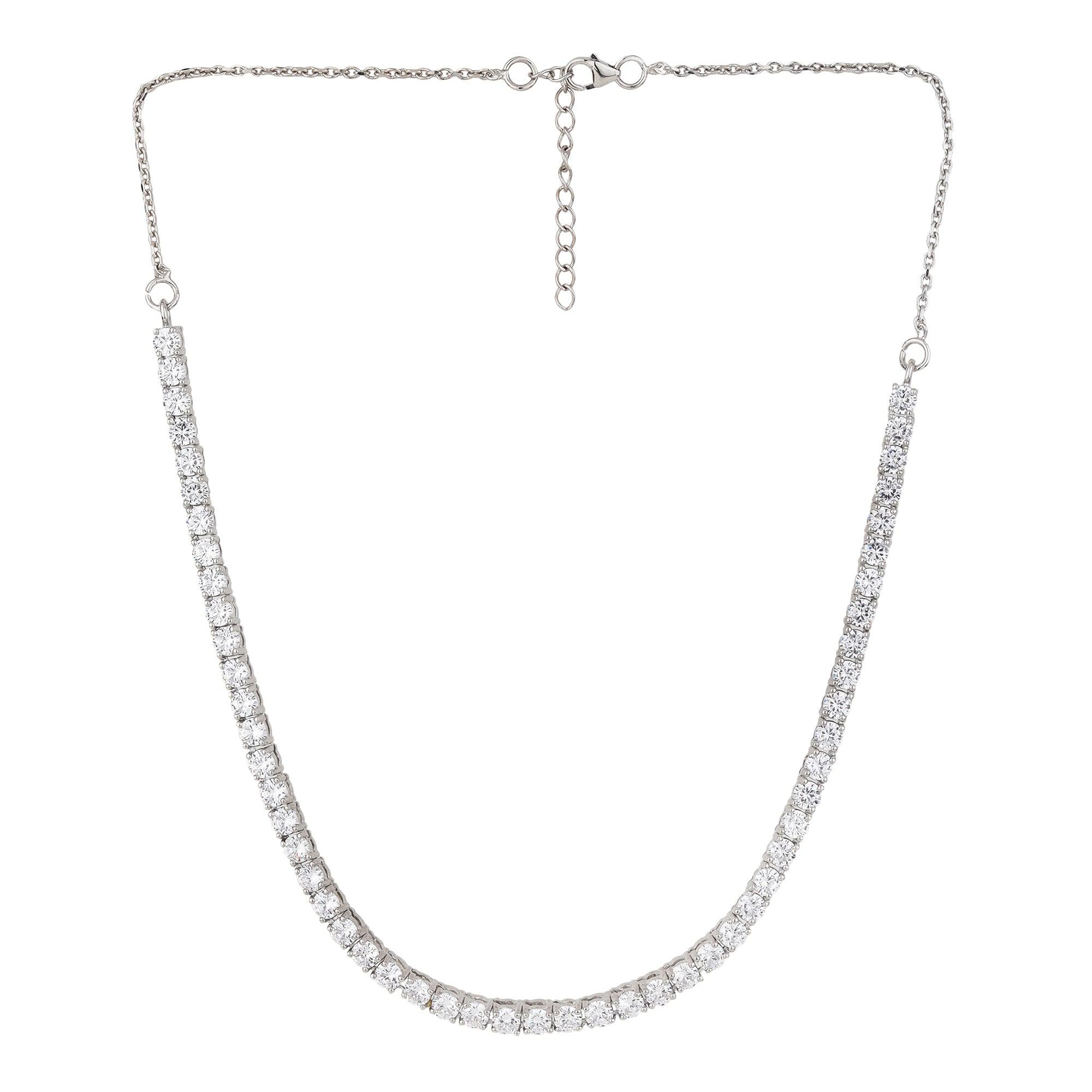 Swarvoski Classic Single Line Necklace - silvermark