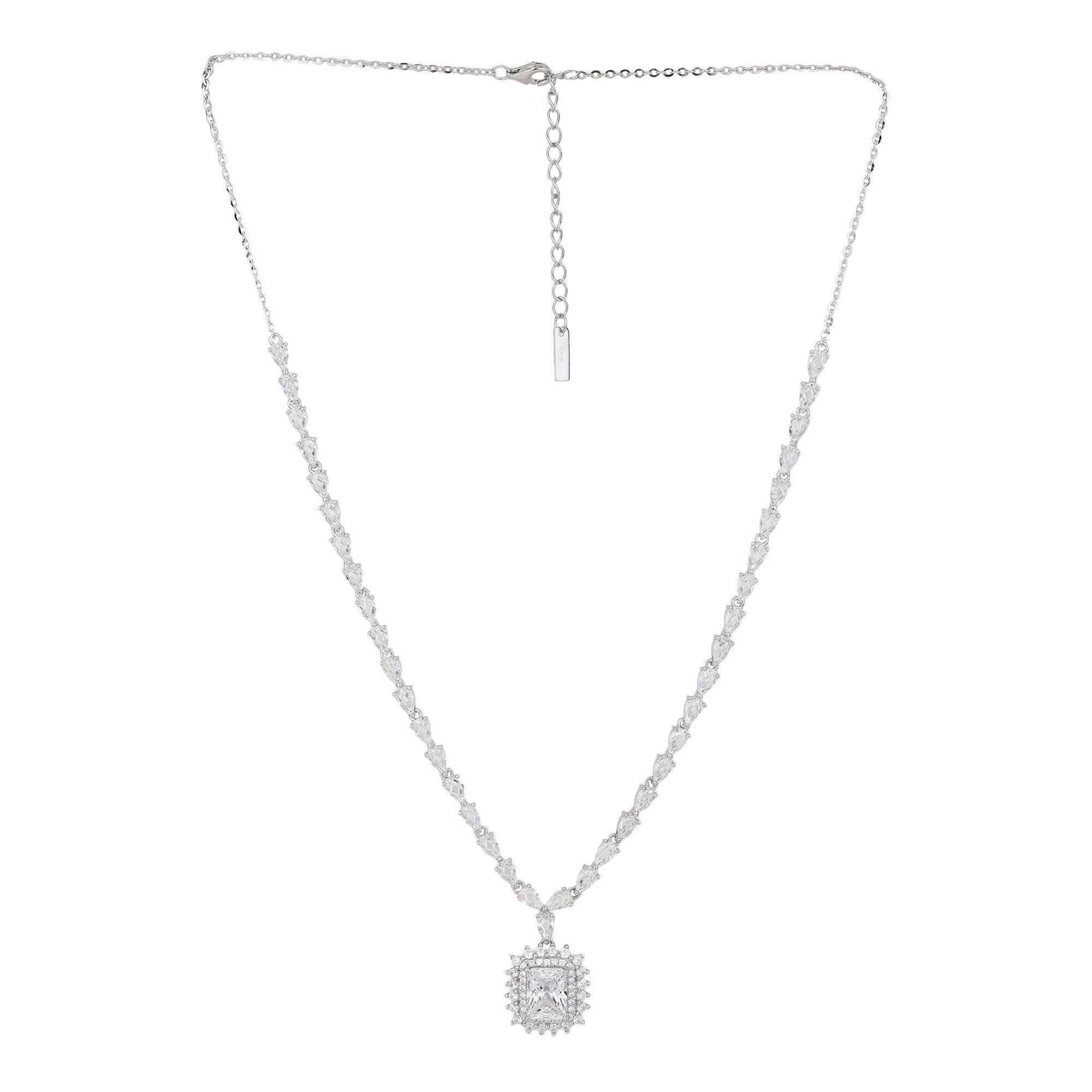 Swarvoski Crystal Charm Necklace - silvermark
