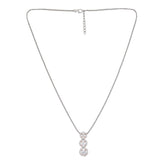 Three Diamond Bezel Necklace - silvermark
