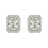 Elegant Ice Sterling Silver Earrings